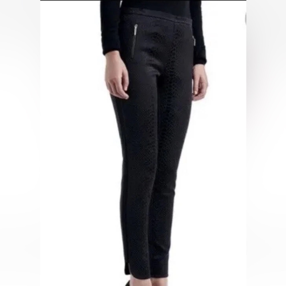 Ted Baker Tulip Stretch Snake Effect Black Women's Pants